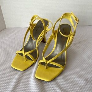Worthington Yellow Strappy Heels Size 8.5M